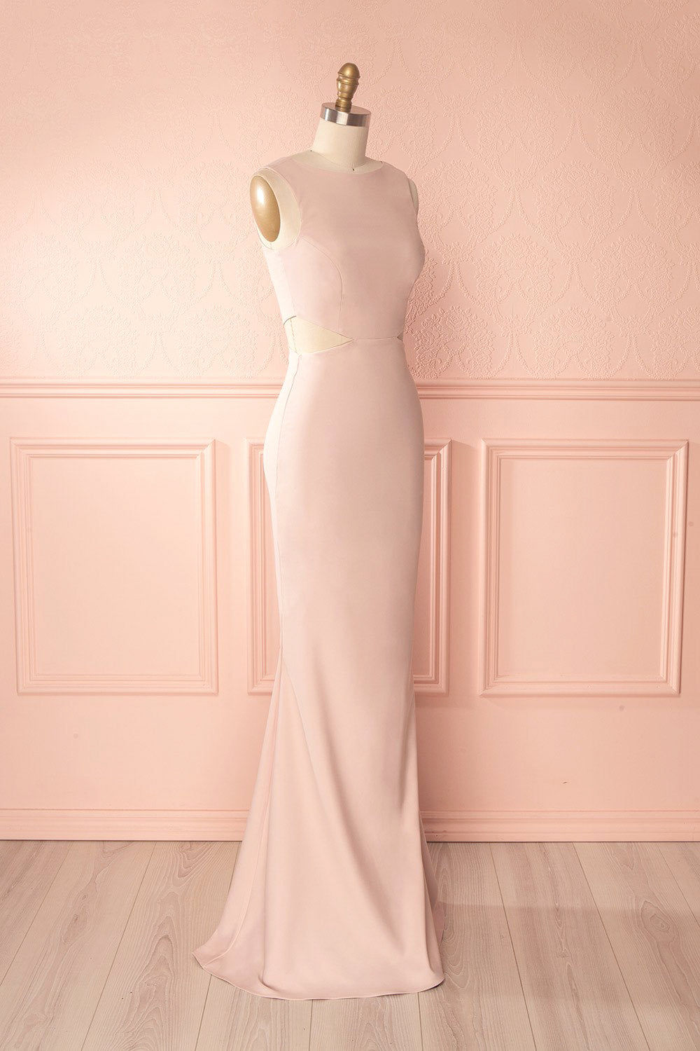 Vallata Blush Cut-Outs Mermaid Gown | Boudoir 1861 side view