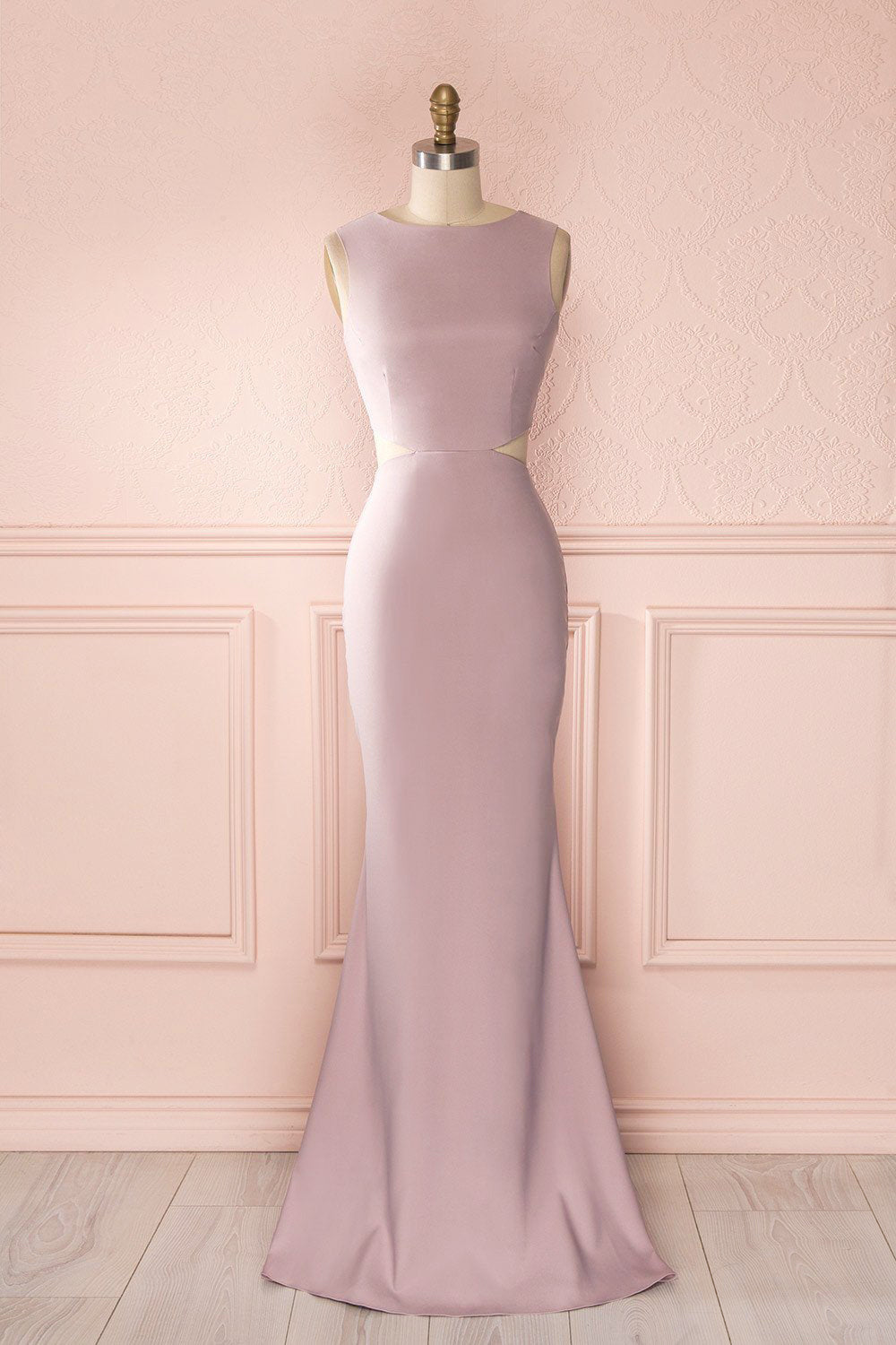 Vallata Pink Mermaid Gown with Cut-Outs | Boudoir 1861