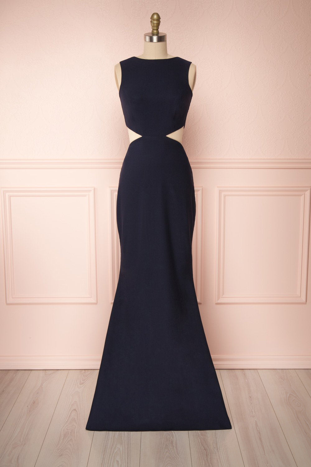 Vallata Marine Blue Fitted Gown | La petite garçonne