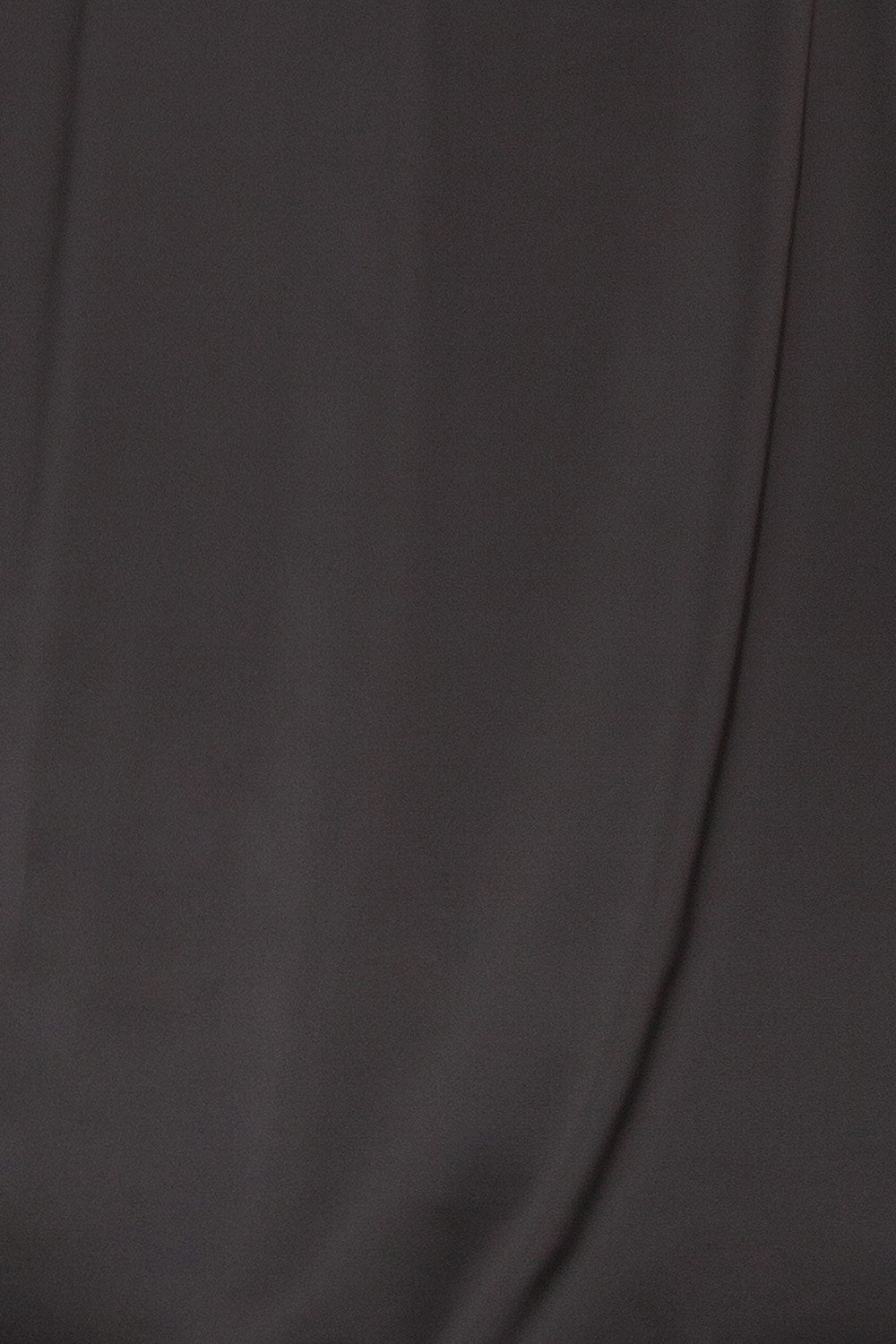 Vallata Satin - Black waist cut-outs fitted gown | La petite Garçonne fabric