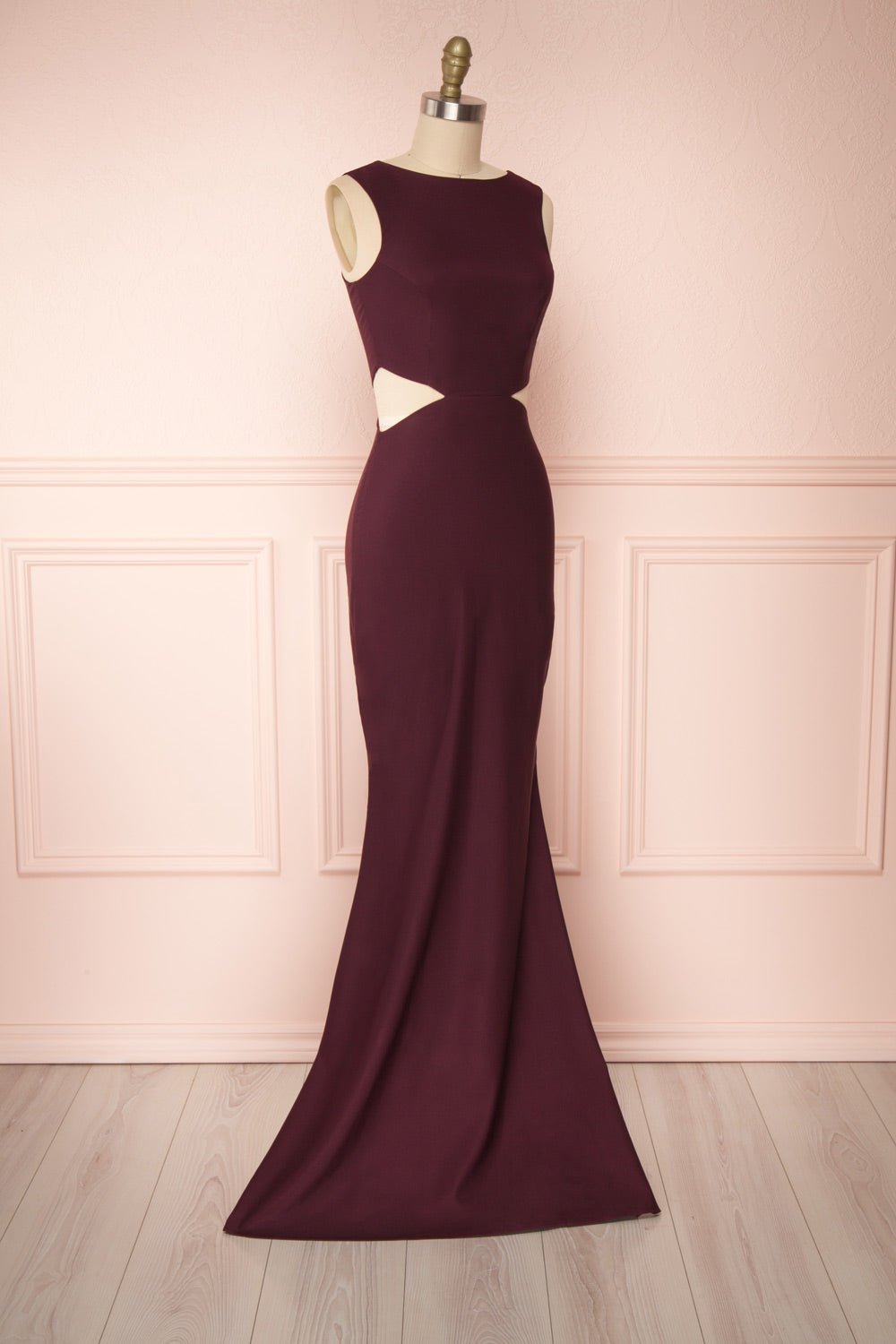 Vallata Wine Burgundy Maxi Dress | La Petite Garçonne Chpt. 2 side view