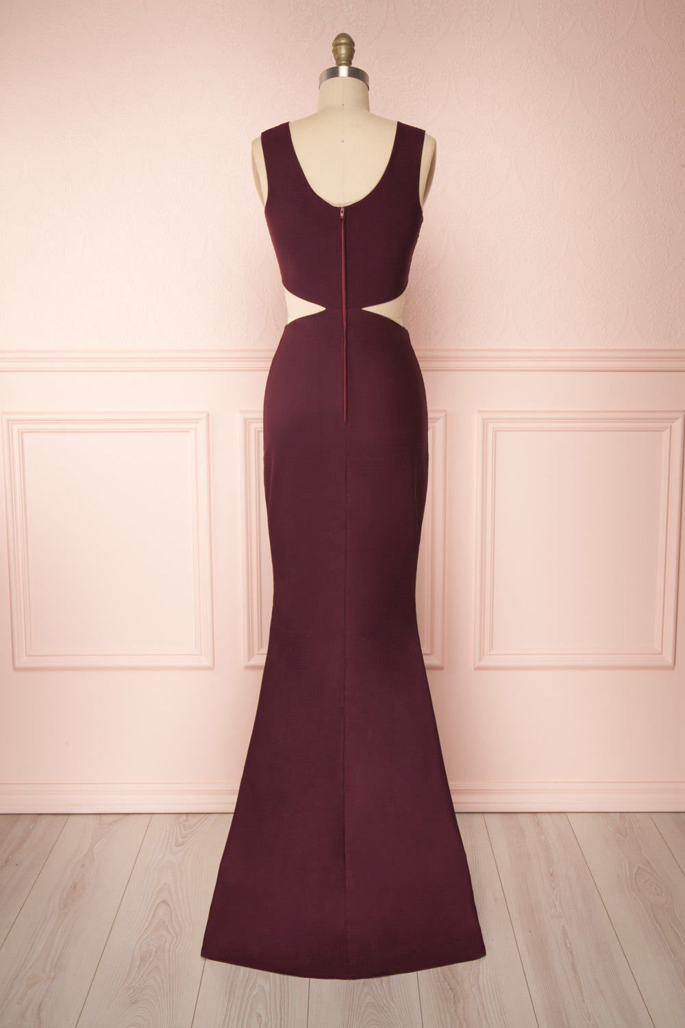 Vallata Wine Burgundy Maxi Dress | La Petite Garçonne Chpt. 2 back view