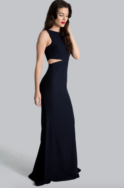 Vallata Marine Blue Fitted Gown | La petite garçonne model