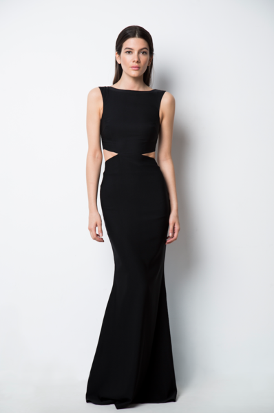 Vallata Black Cut-Outs Mermaid Gown | La Petite Garçonne model