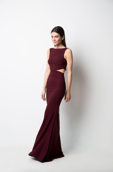 Vallata Wine Burgundy Maxi Dress | La Petite Garçonne Chpt. 2 model