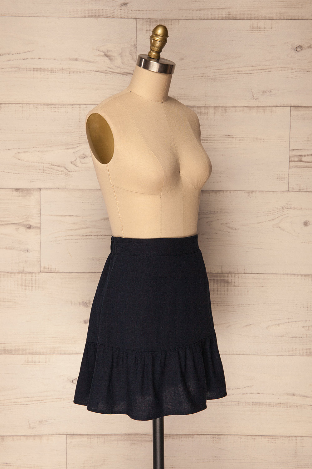 Vanves Océan Navy Ruffled A-Line Skirt | La Petite Garçonne 3
