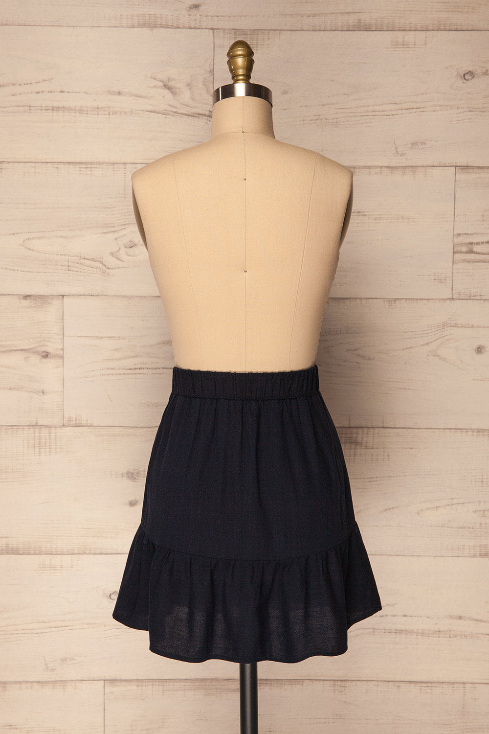 Vanves Océan Navy Ruffled A-Line Skirt | La Petite Garçonne 5