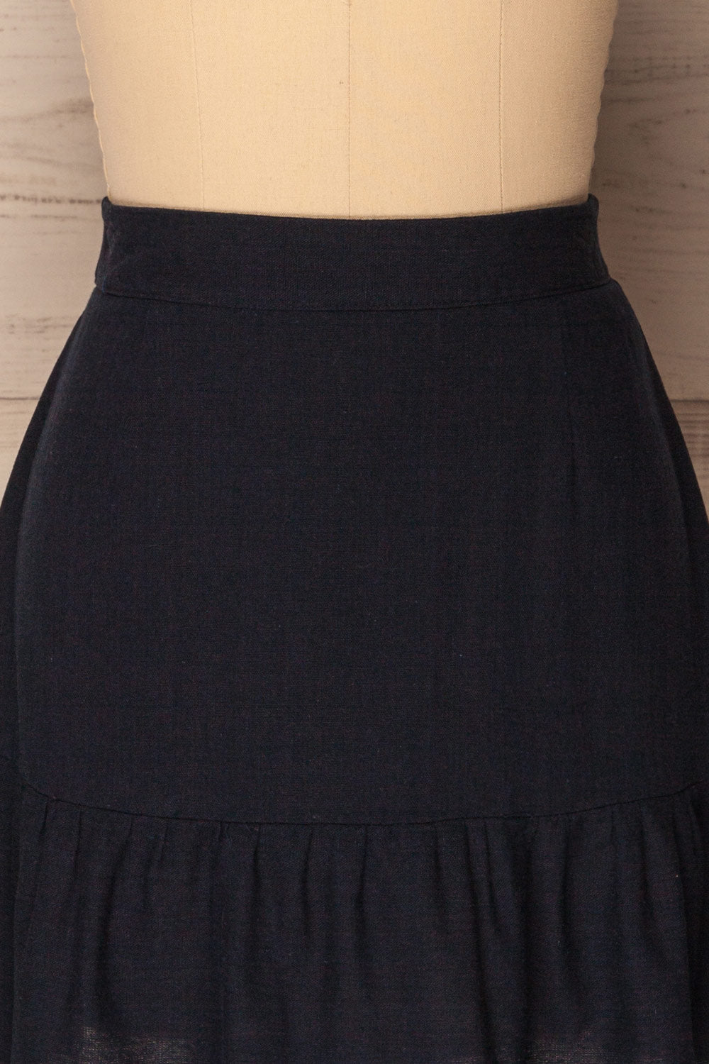 Vanves Océan Navy Ruffled A-Line Skirt | La Petite Garçonne 7