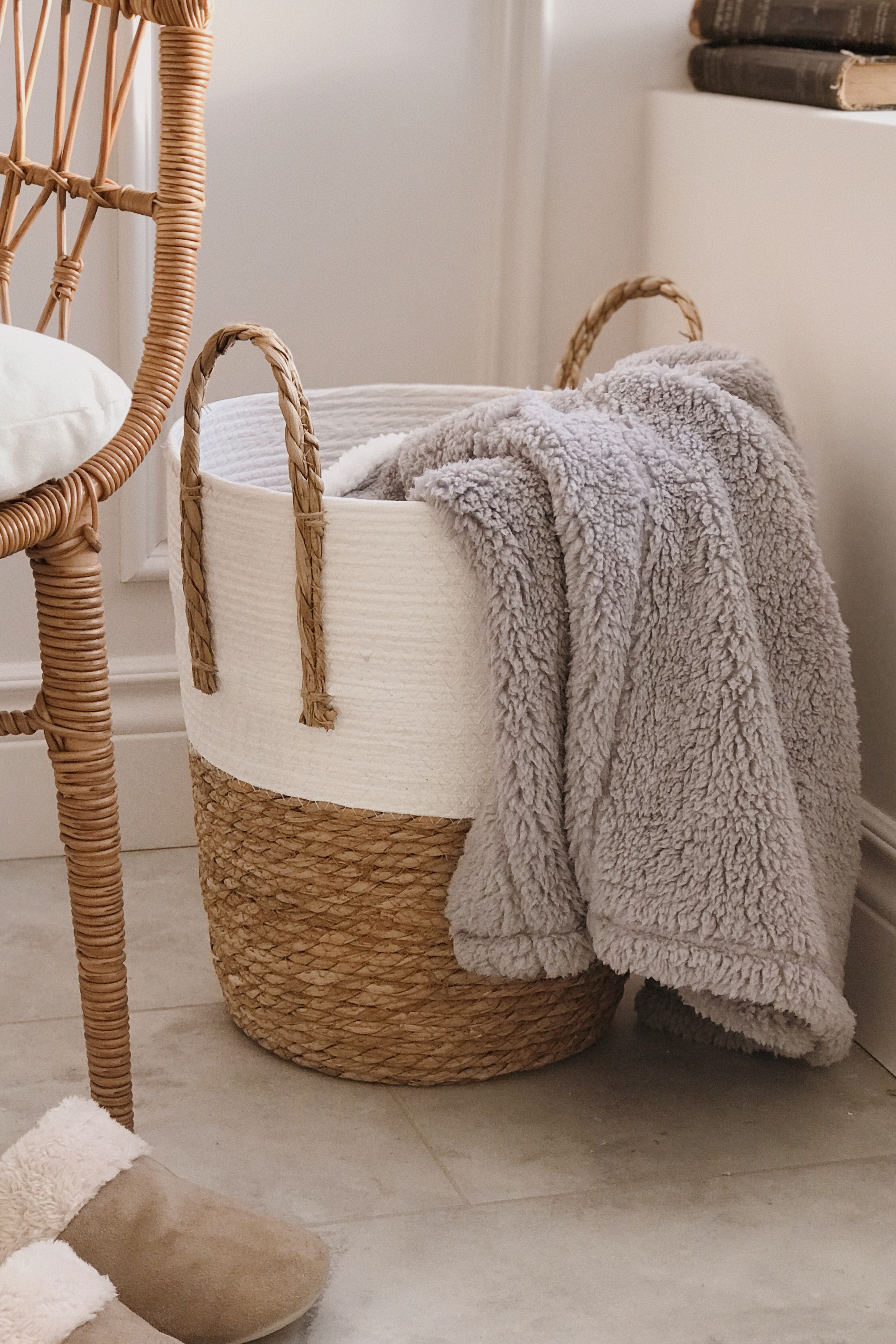 Vela | Two Tone Wicker Basket | 2 Options