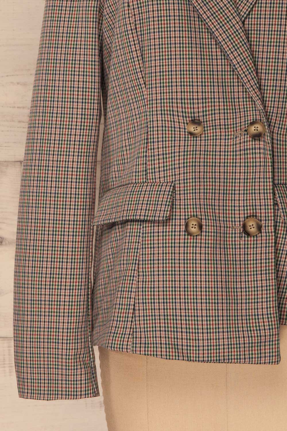 Landéan Colourful Plaid Double Breasted Jacket | La Petite Garçonne 9
