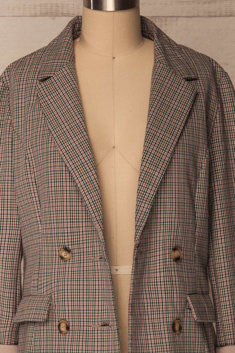 Landéan Colourful Plaid Double Breasted Jacket | La Petite Garçonne 2