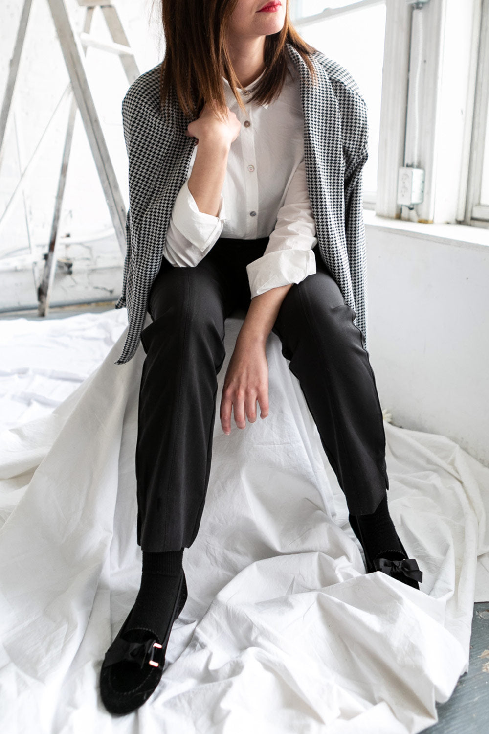 Nokere Ivory Long Sleeved Crinkled Shirt | La Petite Garçonne 2