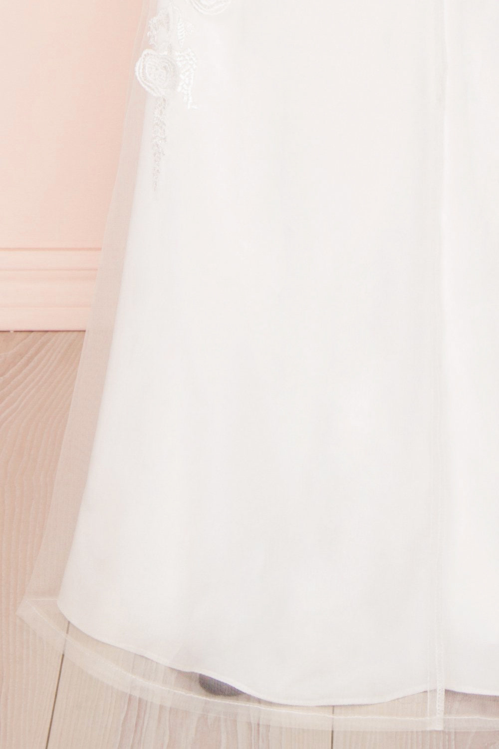 Vidyana White Floral Appliqués Bridal Bustier Gown | Boudoir 1861