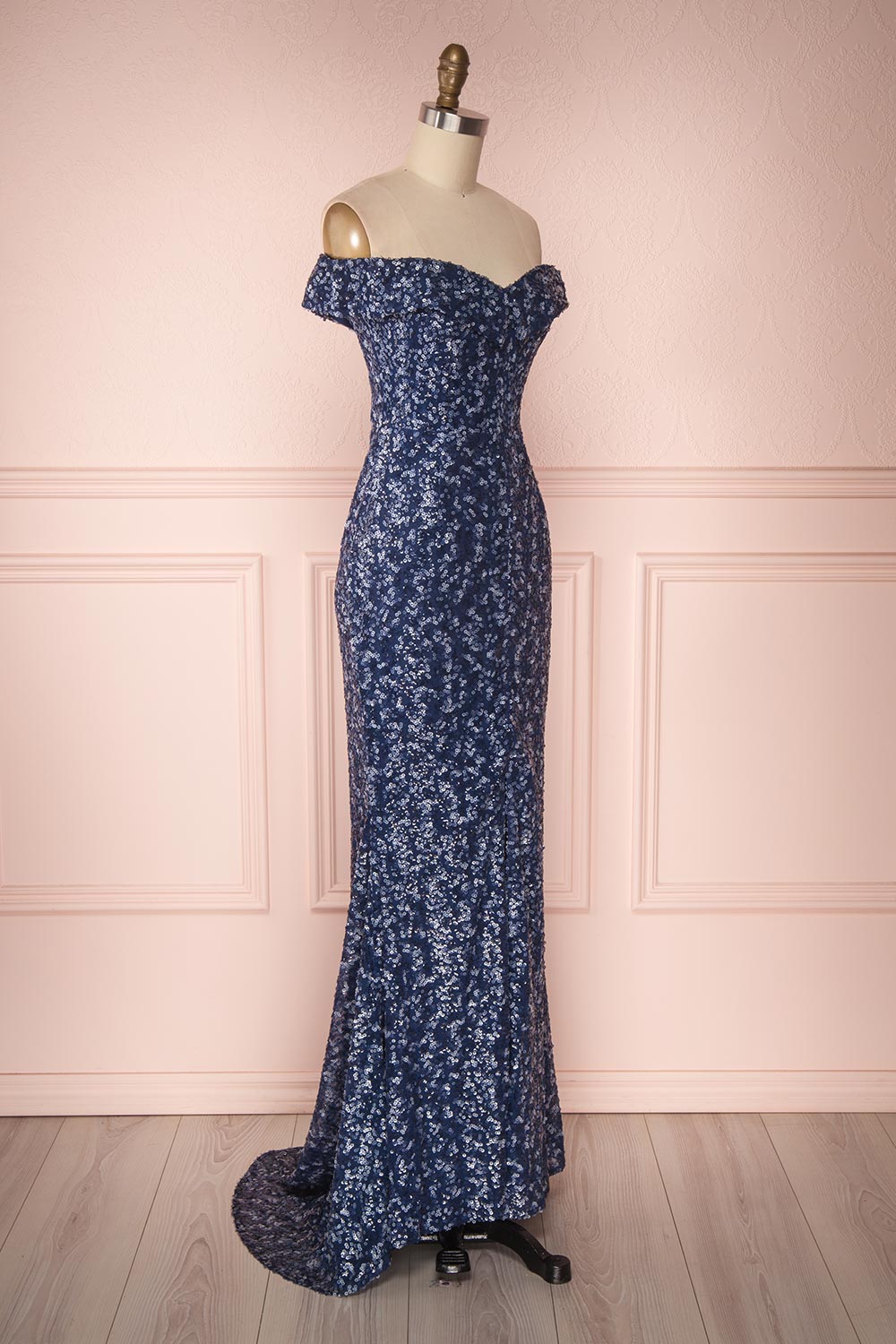 Vindya | Robe Bleu Pailletée