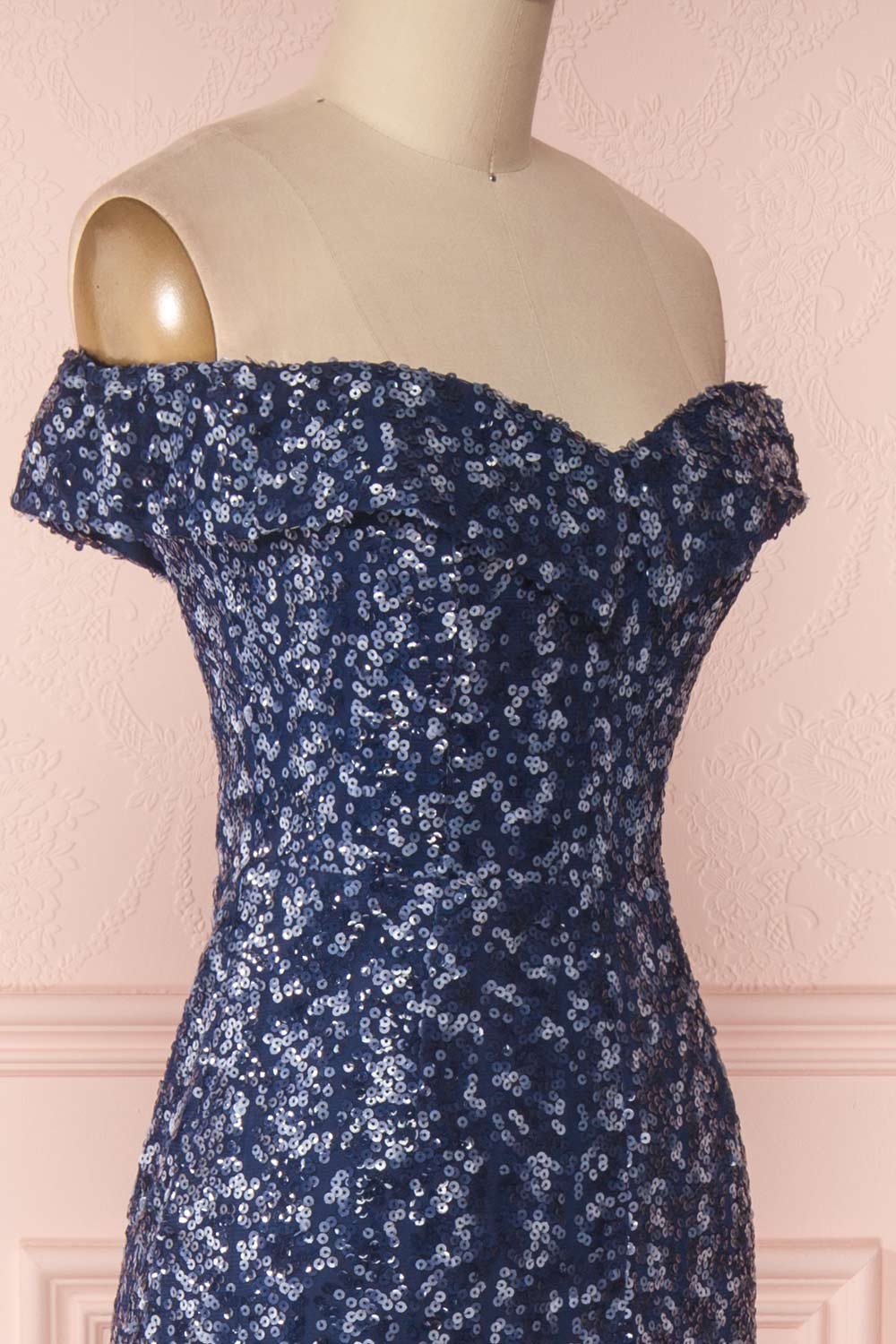 Vindya | Robe Bleu Pailletée