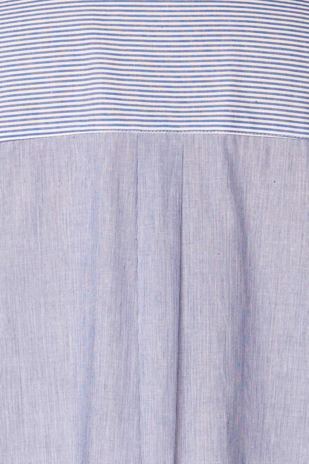 Wasigny Blue & White Striped Oversized Shirt | La Petite Garçonne
