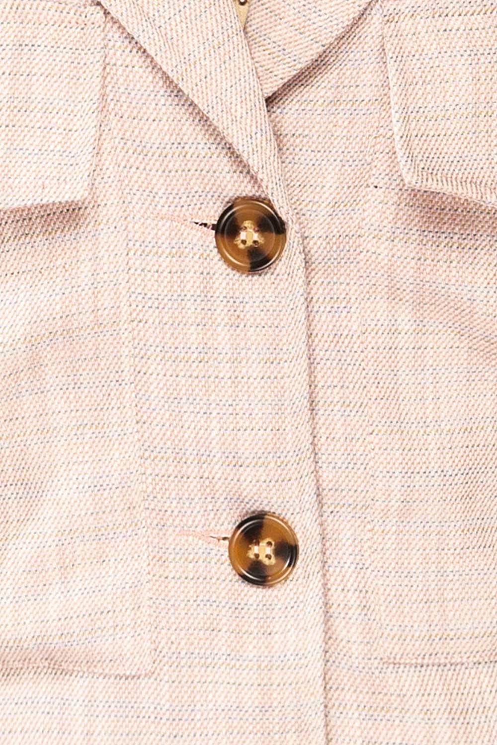 Willem Button Up Checkered Long Sleeves Jacket | La petite garçonne fabric