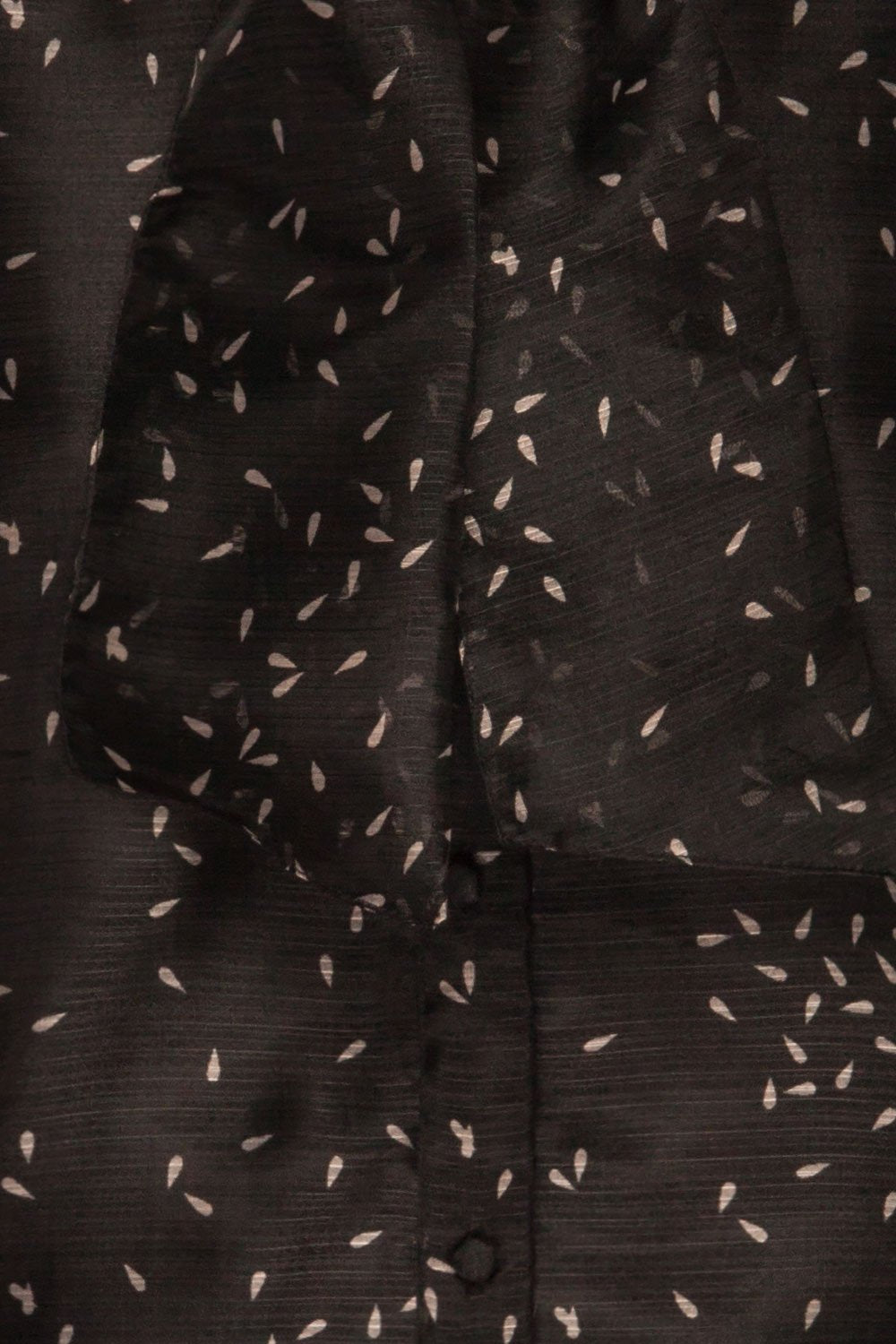 Xandra Print Black Tulle Shirt w/ Bow | La petite garçonne