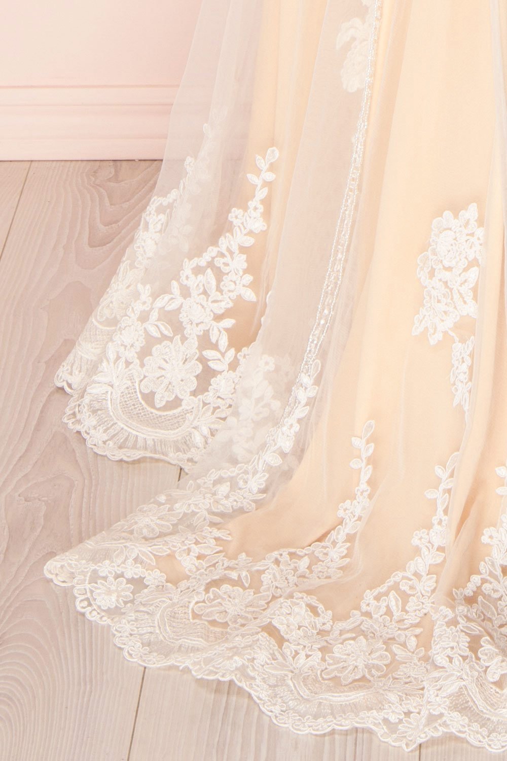 Yebin Beige Embroidery & Beads Bridal Dress | Boutique 1861