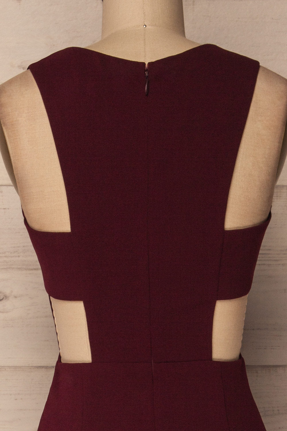 Zars Burgundy Cut-Outs Mermaid Gown | La Petite Garçonne