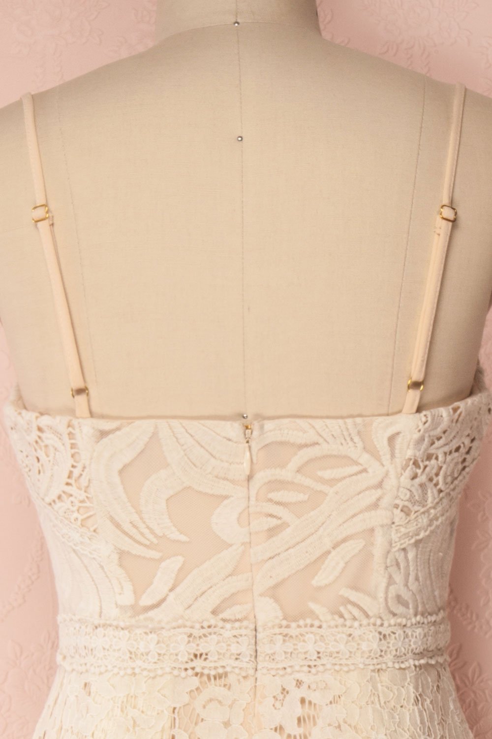 Zaruko Cream Lace Wide Leg Jumpsuit | Boudoir 1861