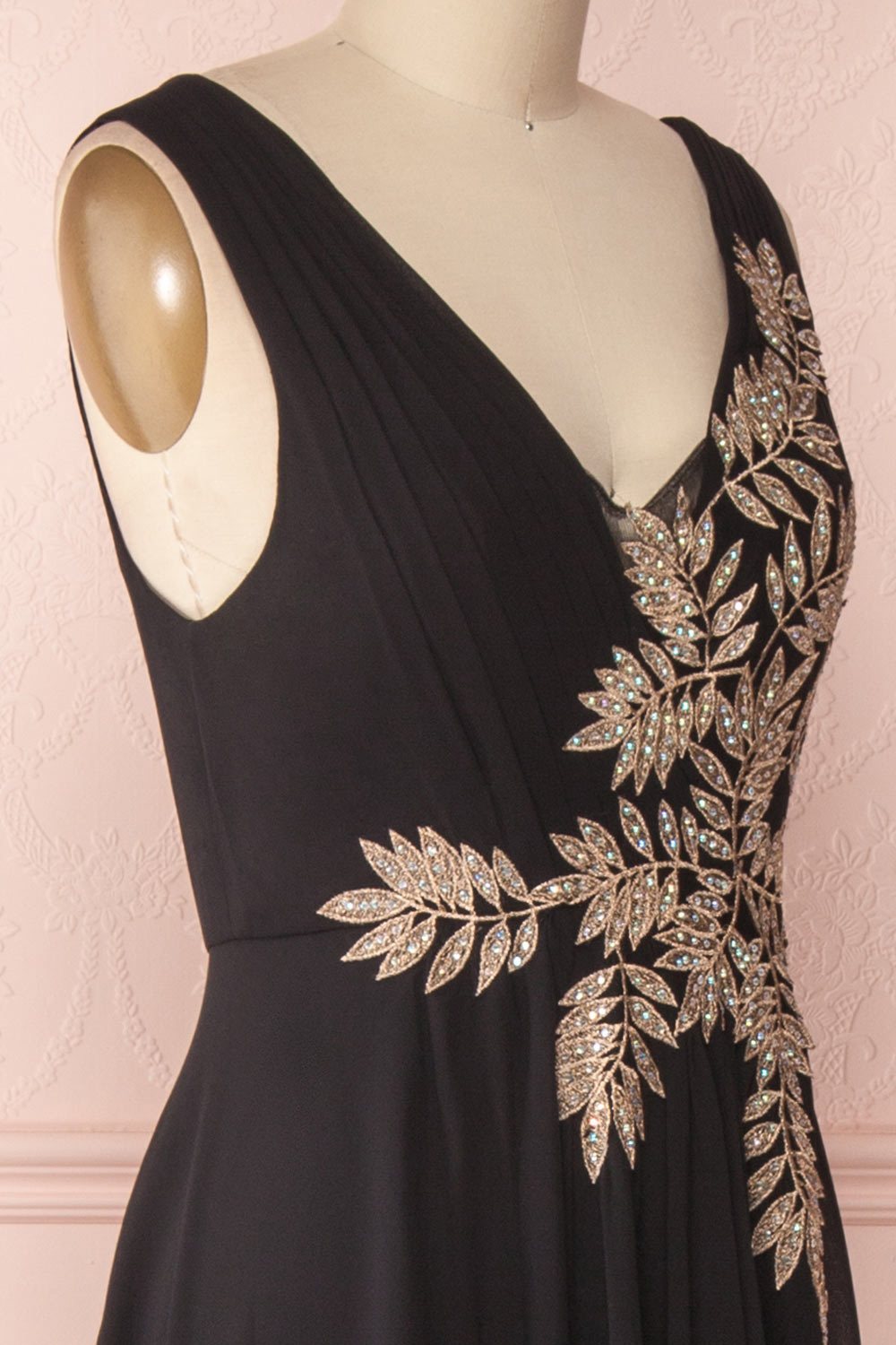 Zissel Noir | Black Chiffon Gown