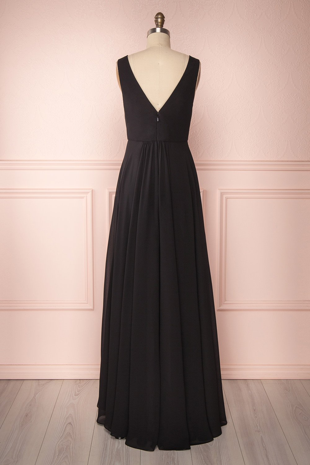 Zissel Noir | Black Chiffon Gown