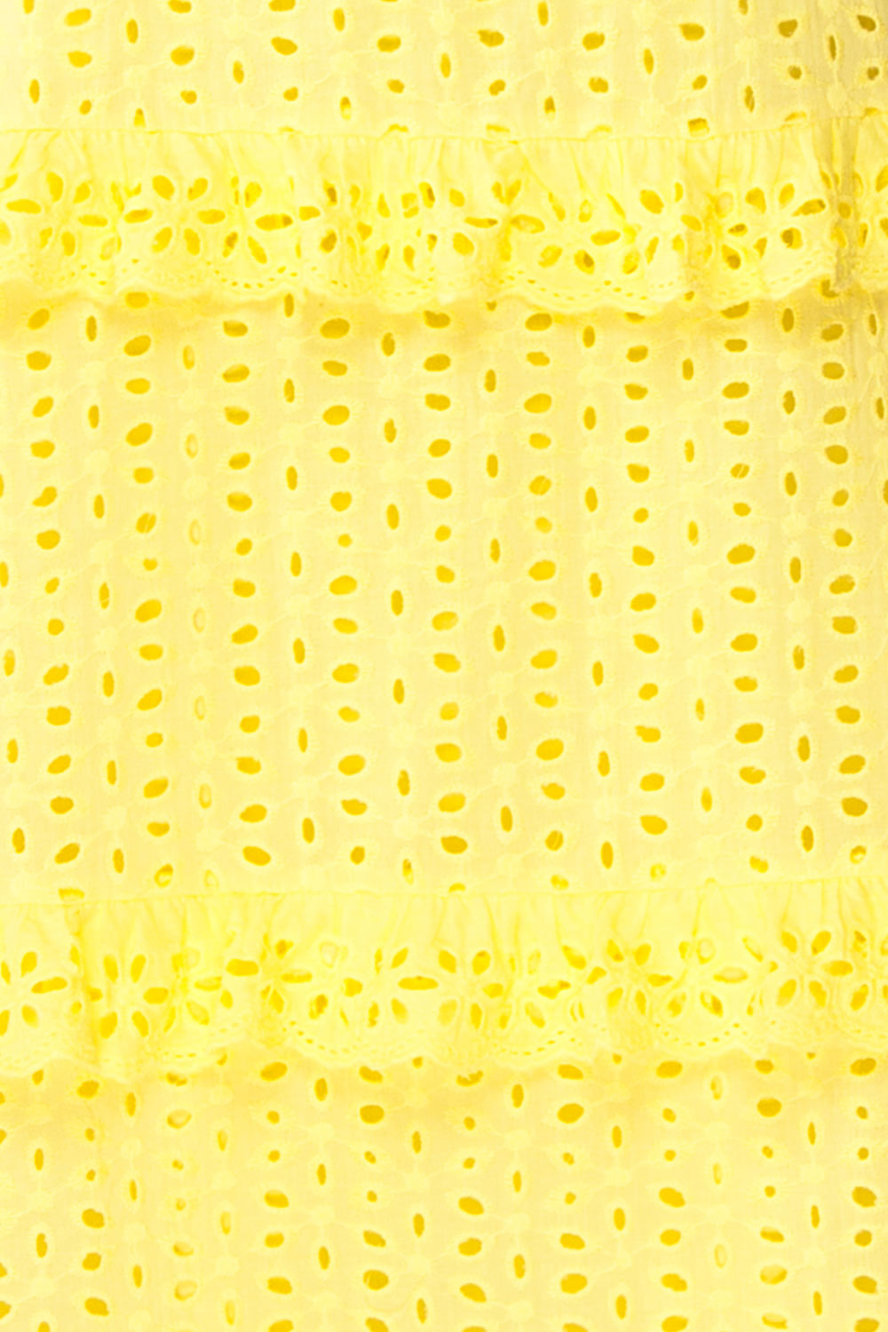 Zorita Yellow Midi Summer Dress | Boutique 1861 fabric details