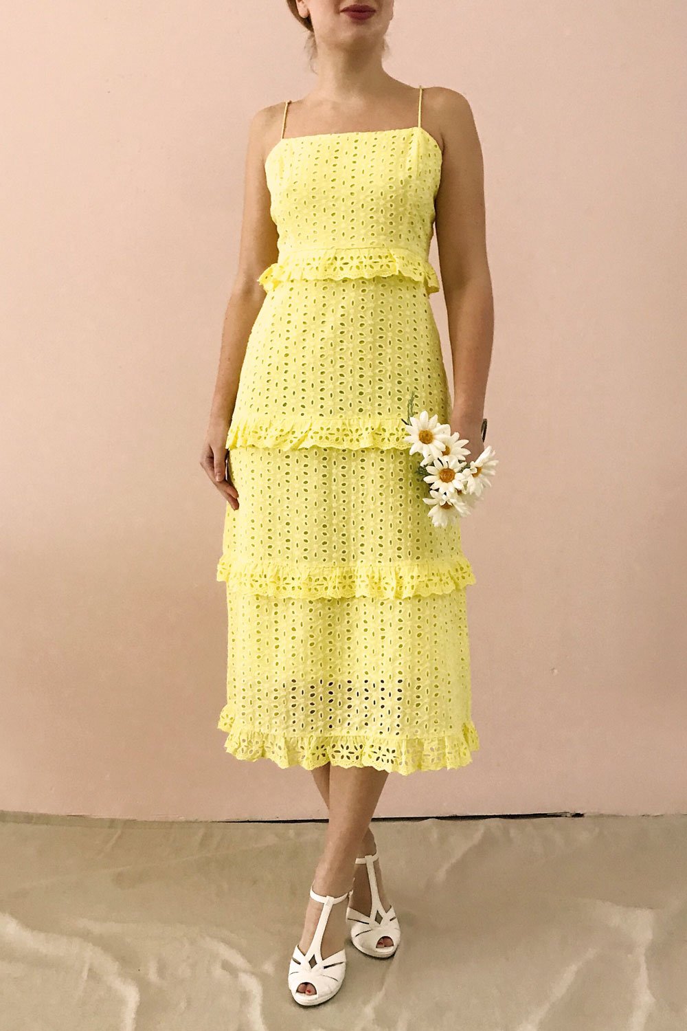 Zorita Yellow Midi Summer Dress | Boutique 1861 model look