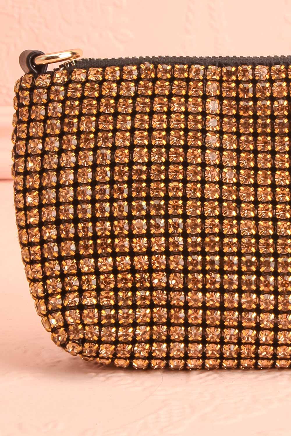 A La Brunante Or Sac Pochette à Cristaux | Boutique 1861 front close-up