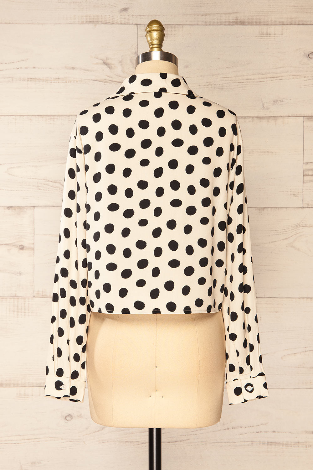 Aalborg Long Sleeve Blouse w/ Polka Dots | La petite garçonne back view