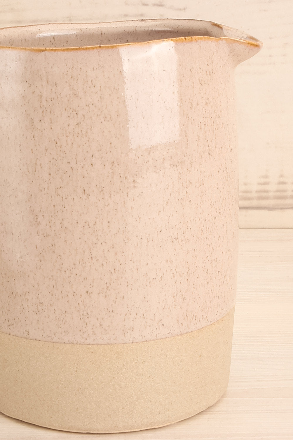 Abaucourt Speckled Grey Ceramic Pitcher close-up | La Petite Garçonne Chpt. 2