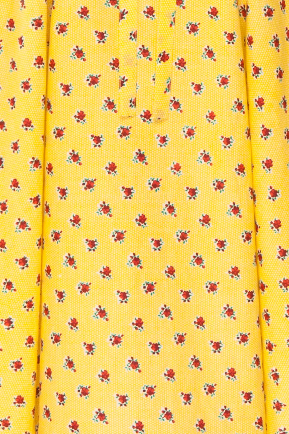 Abiko Yellow Floral A-Line Summer Dress | Boutique 1861 8