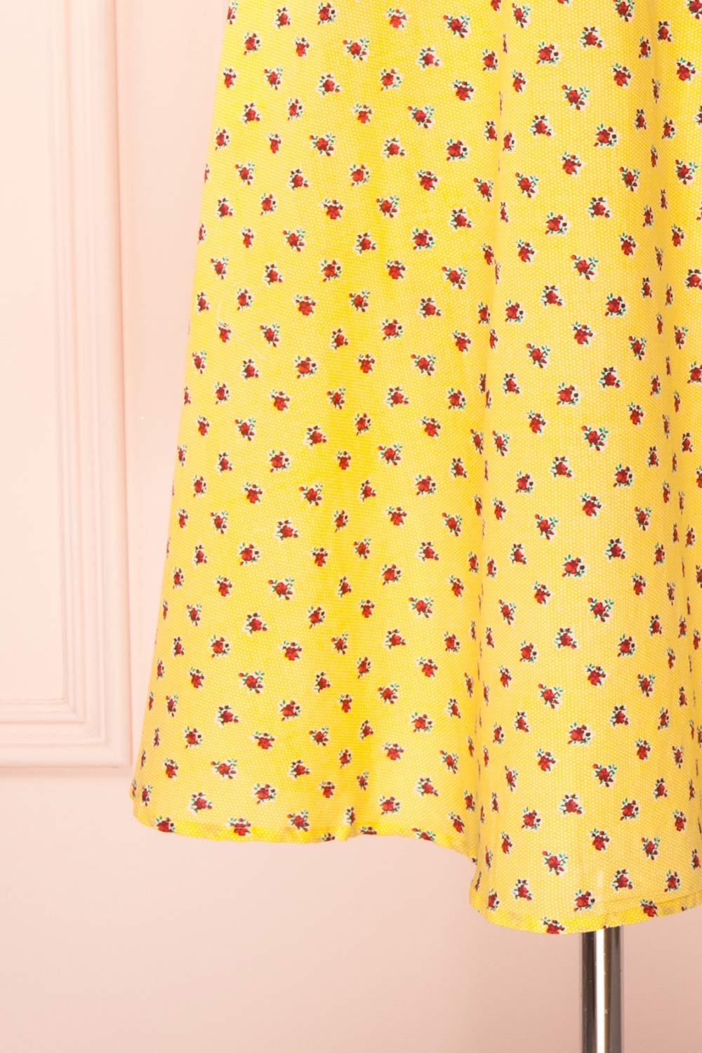 Abiko Yellow Floral A-Line Summer Dress | Boutique 1861 7