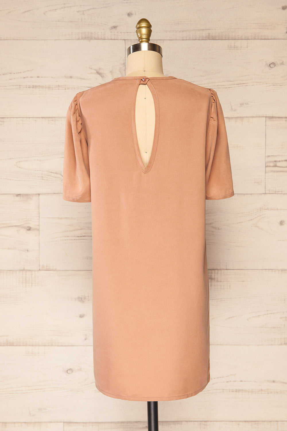 Aby Rose Short T-Shirt Dress w/ Round Collar | La petite garçonne back view