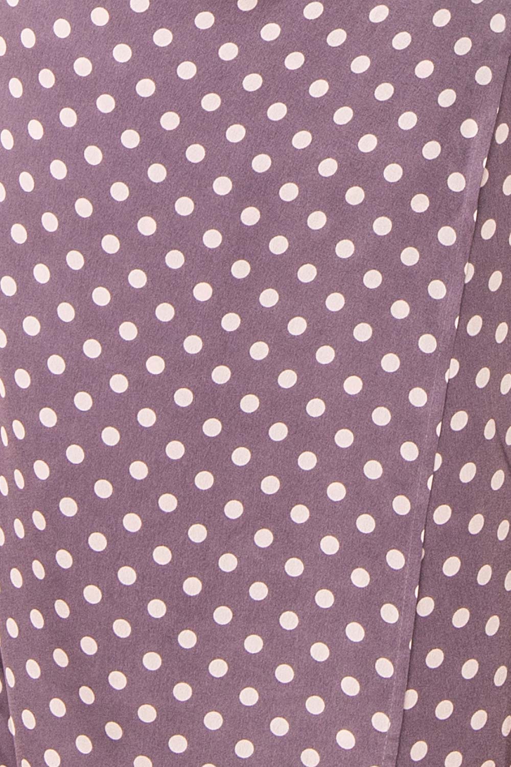 Acanta Cowl Neck Polka Dot Midi Slip Dress | Boutique 1861 fabric 