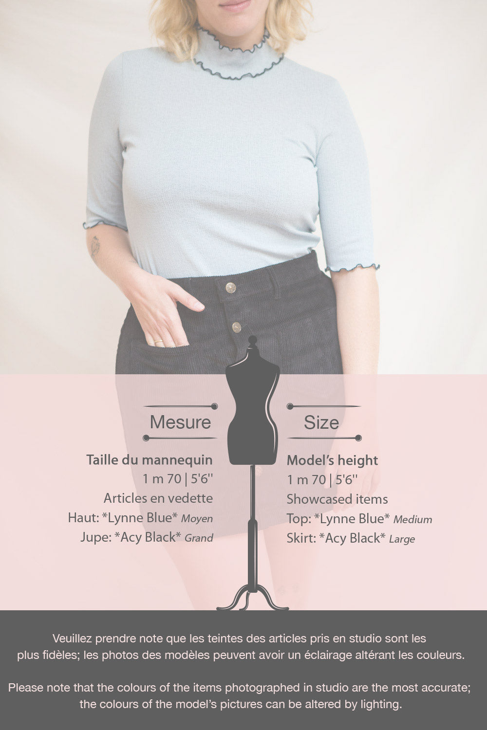 Acy Brick Short Corduroy Skirt w/ Buttons | La petite garçonne fiche