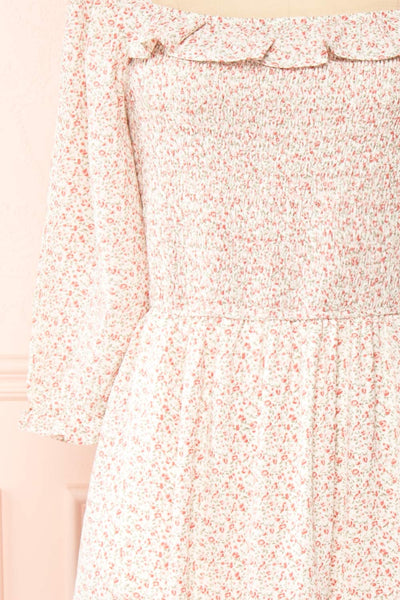 Adaline Square Neck Floral Midi Dress | Boutique 1861 sleeves