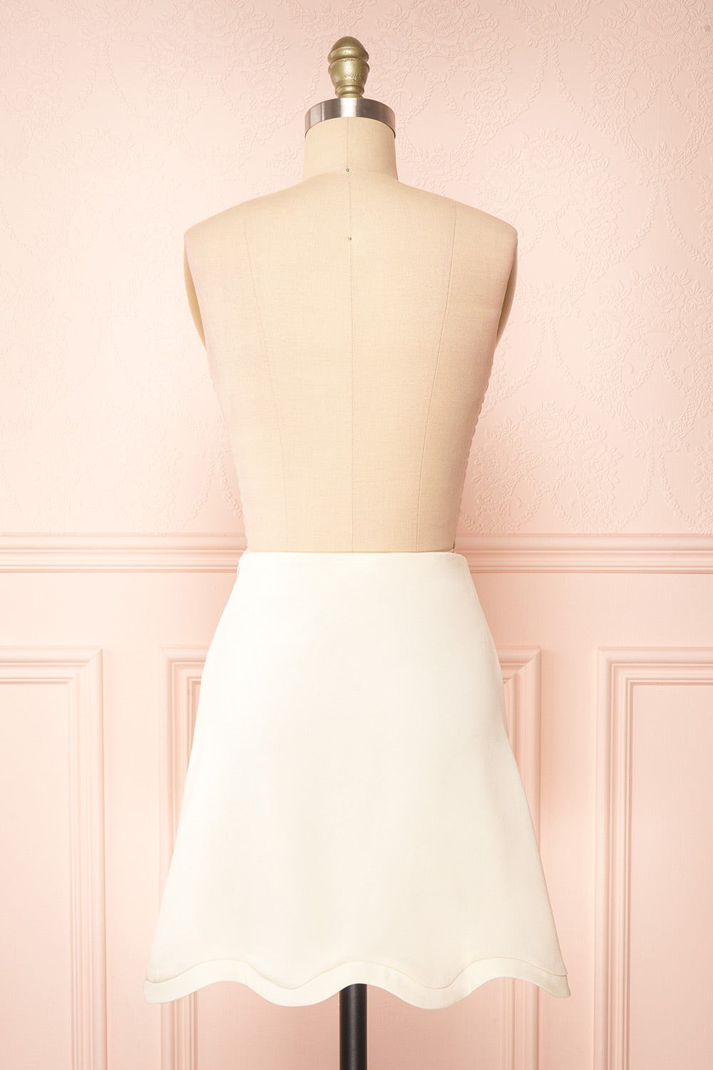 Adriana High-Waisted Skirt w/ Scalloped Hem | Boudoir 1861 back view