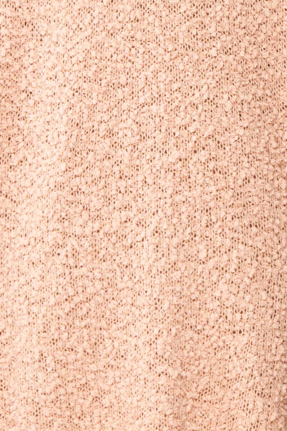 Aegle Blush Pink Long Fuzzy Knitted Cardigan | Boutique 1861 fabric