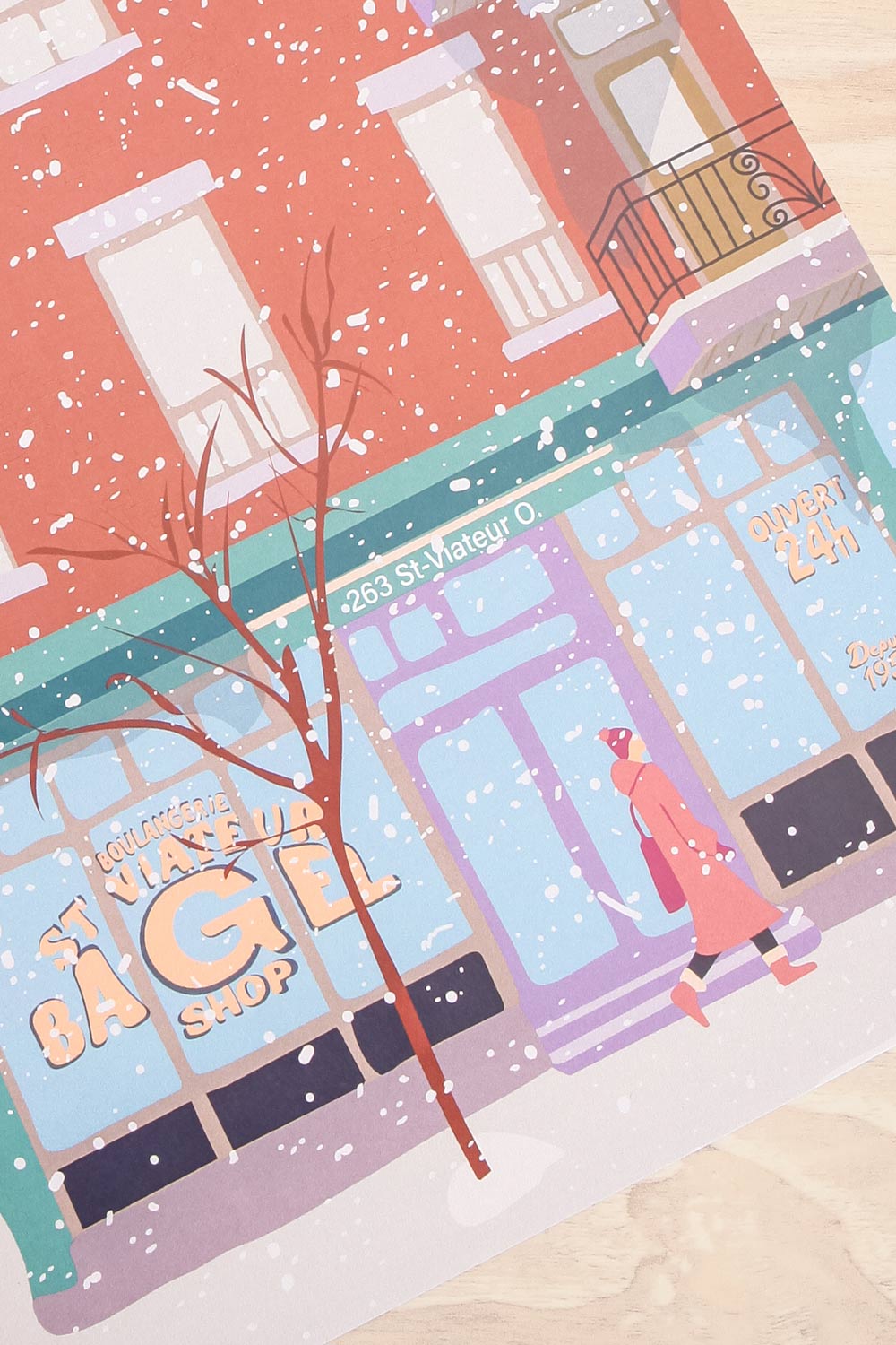 Montréal Mile End Affiche | Maison garçonne close-up