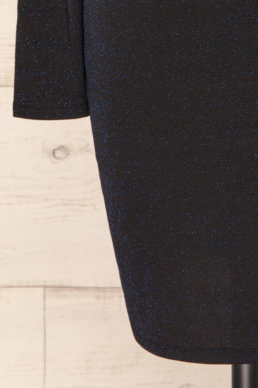 Alcobendas Blue Sparkling Short Dress w/ Long Sleeves | La petite garçonne sleeve