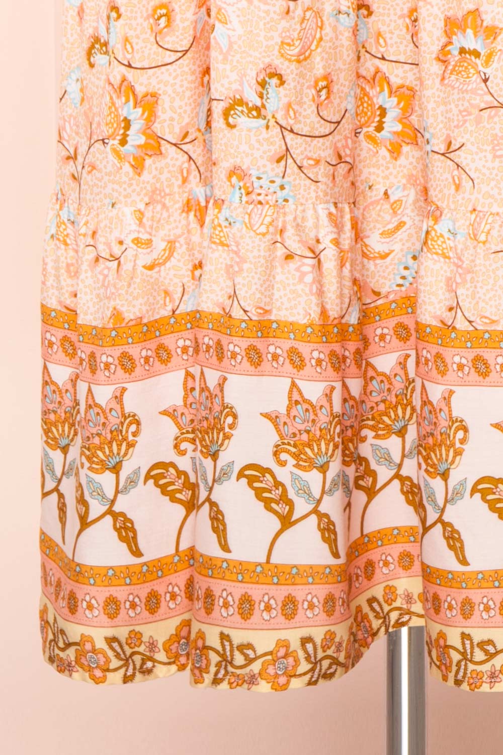 Alexandrina Floral Puffed Sleeves Maxi Dress | Boutique 1861 bottom 