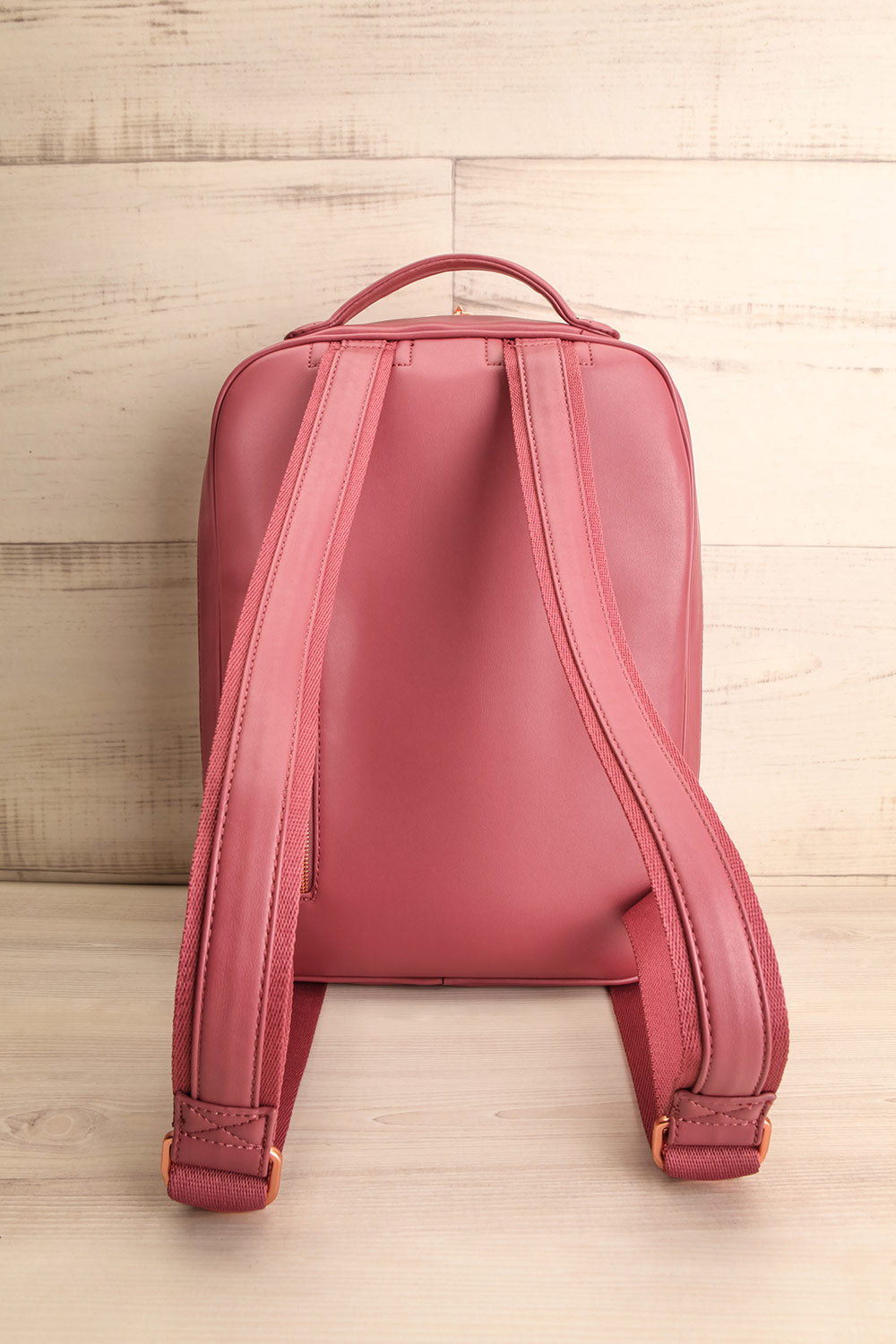 Alexxa Raspberry Red Matt & Nat Backpack back view | La Petite Garçonne