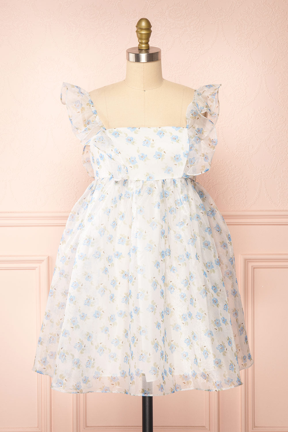 Alicia Short Floral Babydoll Dress | Boutique 1861 front view