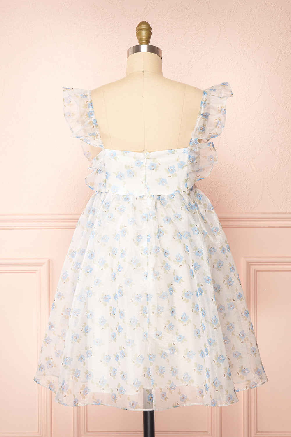 Alicia Short Floral Babydoll Dress | Boutique 1861 back view