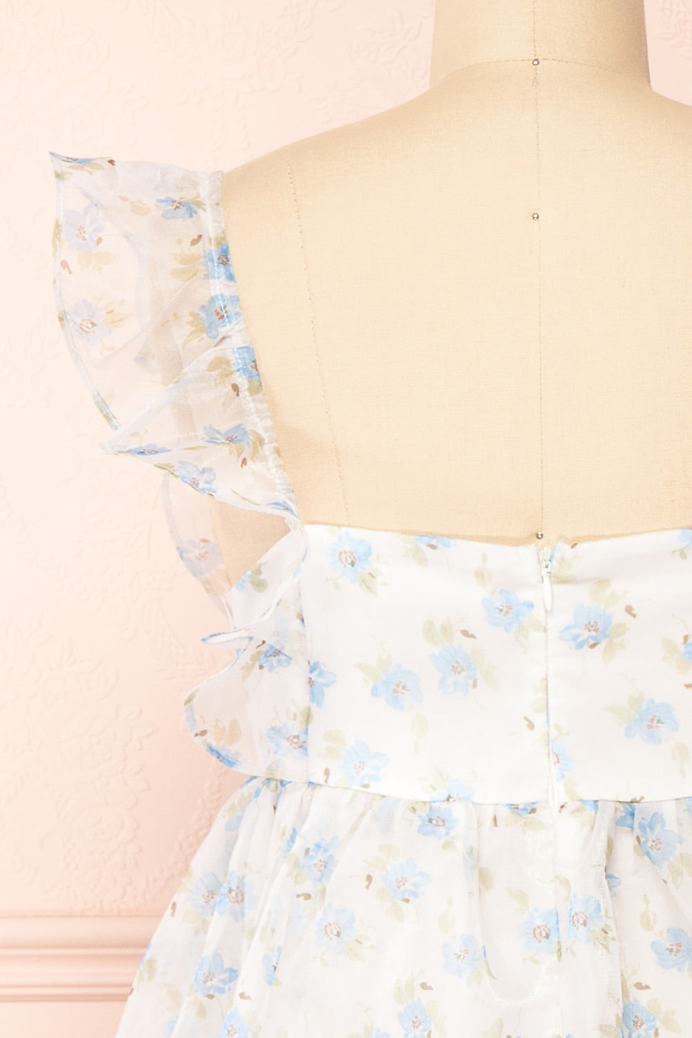 Alicia Short Floral Babydoll Dress | Boutique 1861 back close-up