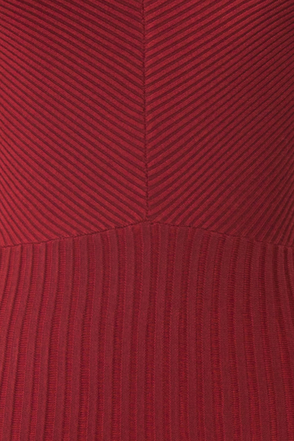 Allegorie Burgundy Knit A-Line Dress | Boutique 1861 fabric detail