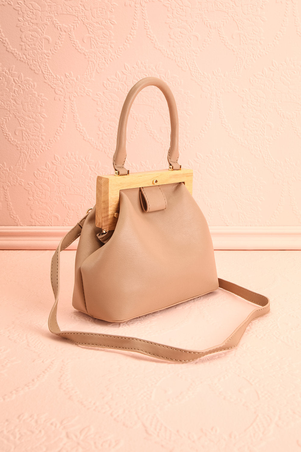 Alpha Ivory Clutch w/ Removable Shoulder Strap | Boutique 1861 side view