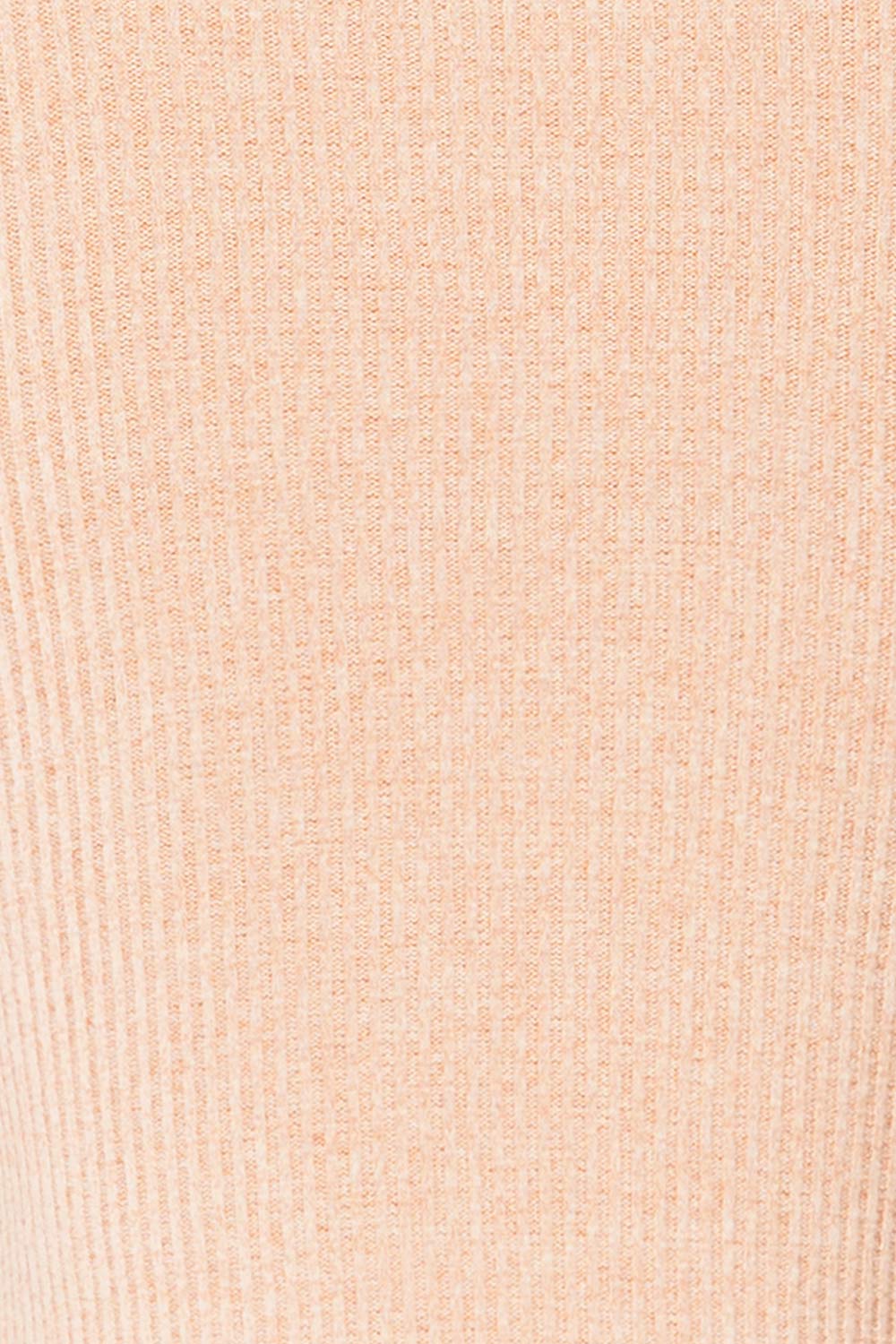 Alvarus Blush Sleeveless Fitted Midi Dress | La petite garçonne fabric